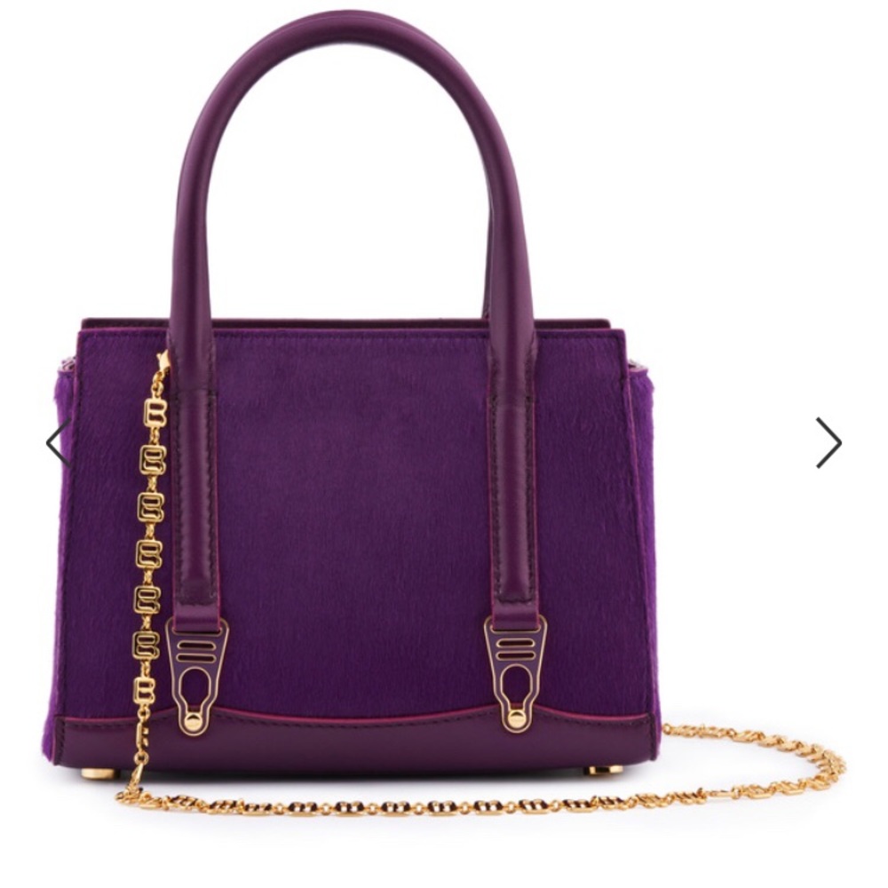 New La Perla Violet Pony Skin Mini Bag